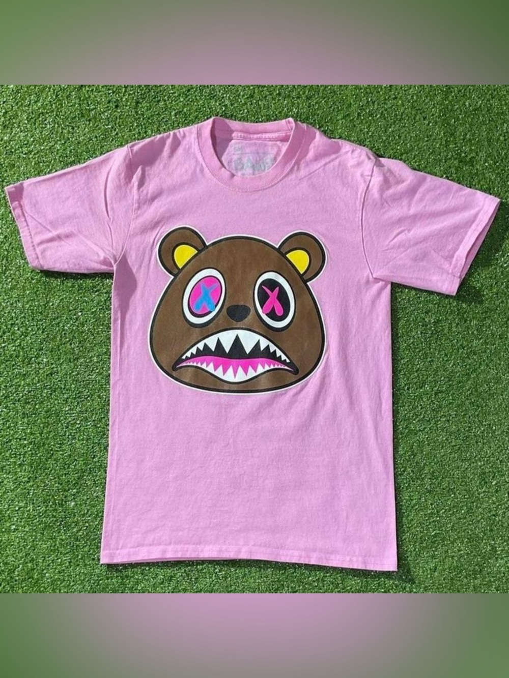 Shark Bear Pink Graphic Tee